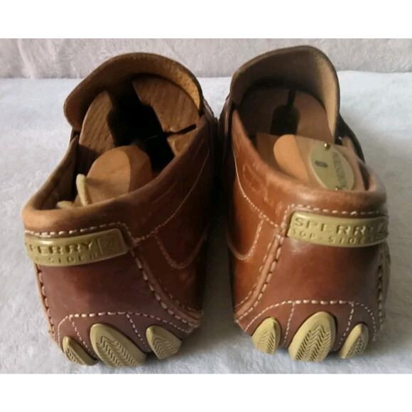 Size 12 M Men's SPERRY Light Brown Soft Leather Shoes - Picture 2 of 7